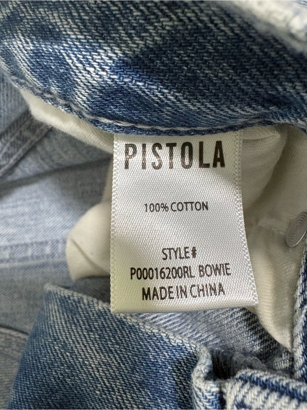 Pistola Lexi Mid Rise Bowed Straight Jeans in Bowie Light Wash Size 25 - Picture 8 of 12